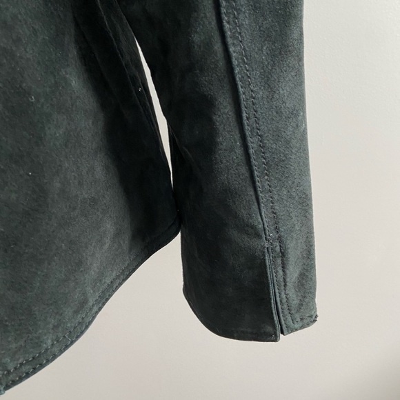 COLDWATER CREEK Black Genuine Leather Suede Jacket - Picture 4 of 7